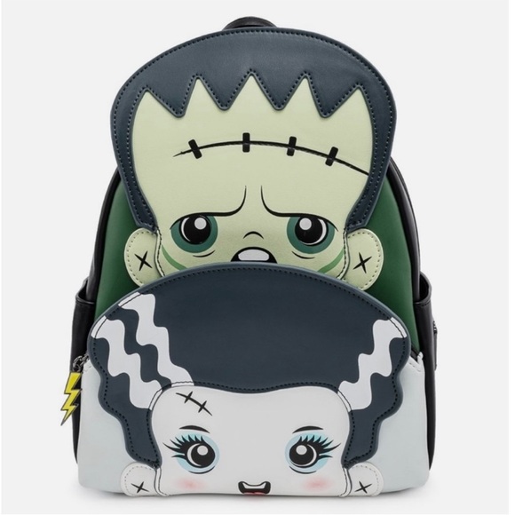 Loungefly Universal Monsters Frankenstein & Bride Cosplay Mini Backpack - Picture 1 of 8